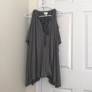 anthropologie deletta cold shoulder top tunic